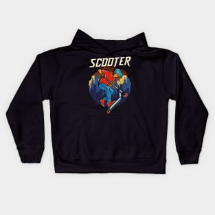 Cute & Funny Scooter Obsessed Scootering Kids Hoodie